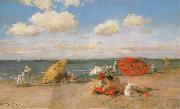 William Merrit Chase At the Seaside painting
